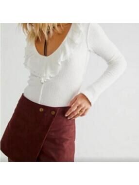 Free People Bennett Ruffles thermal top